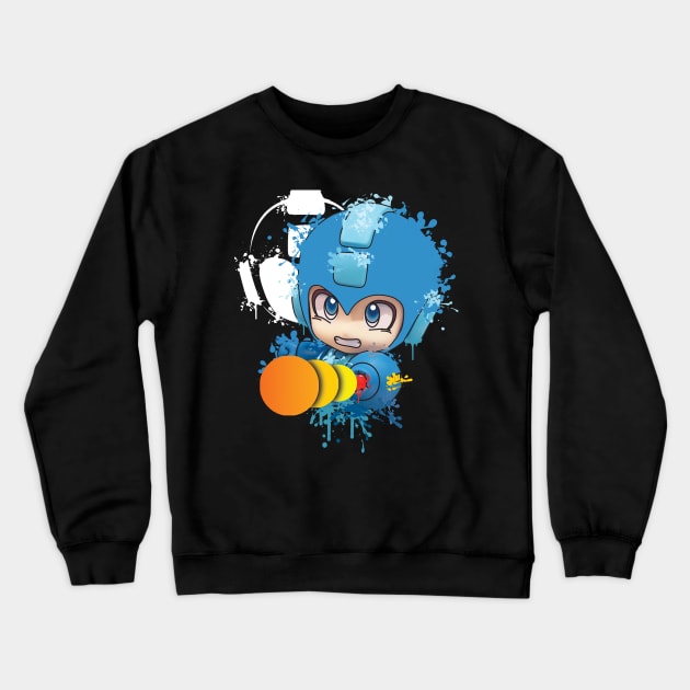 The Heroic Blue Android Crewneck Sweatshirt by inkjamz